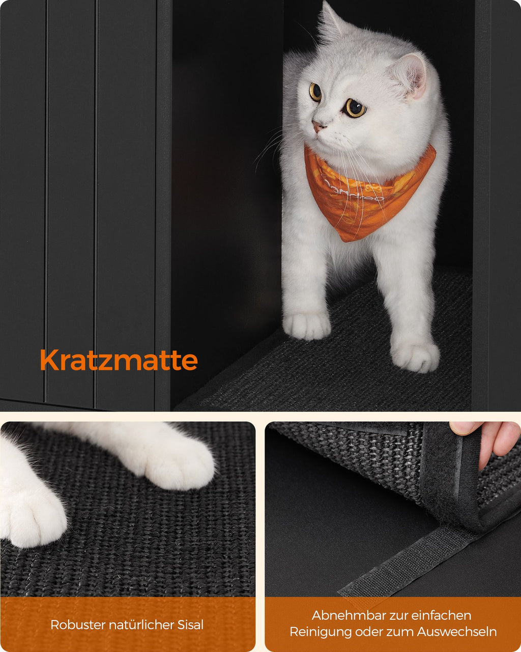Katzenbäckerei mit Krabbenmatte und goldenen Beinen