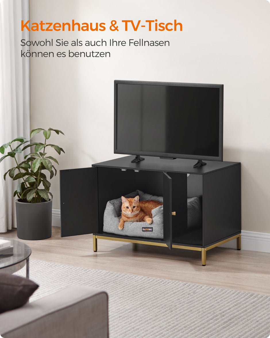 Katzenbäckerei mit Krabbenmatte und goldenen Beinen