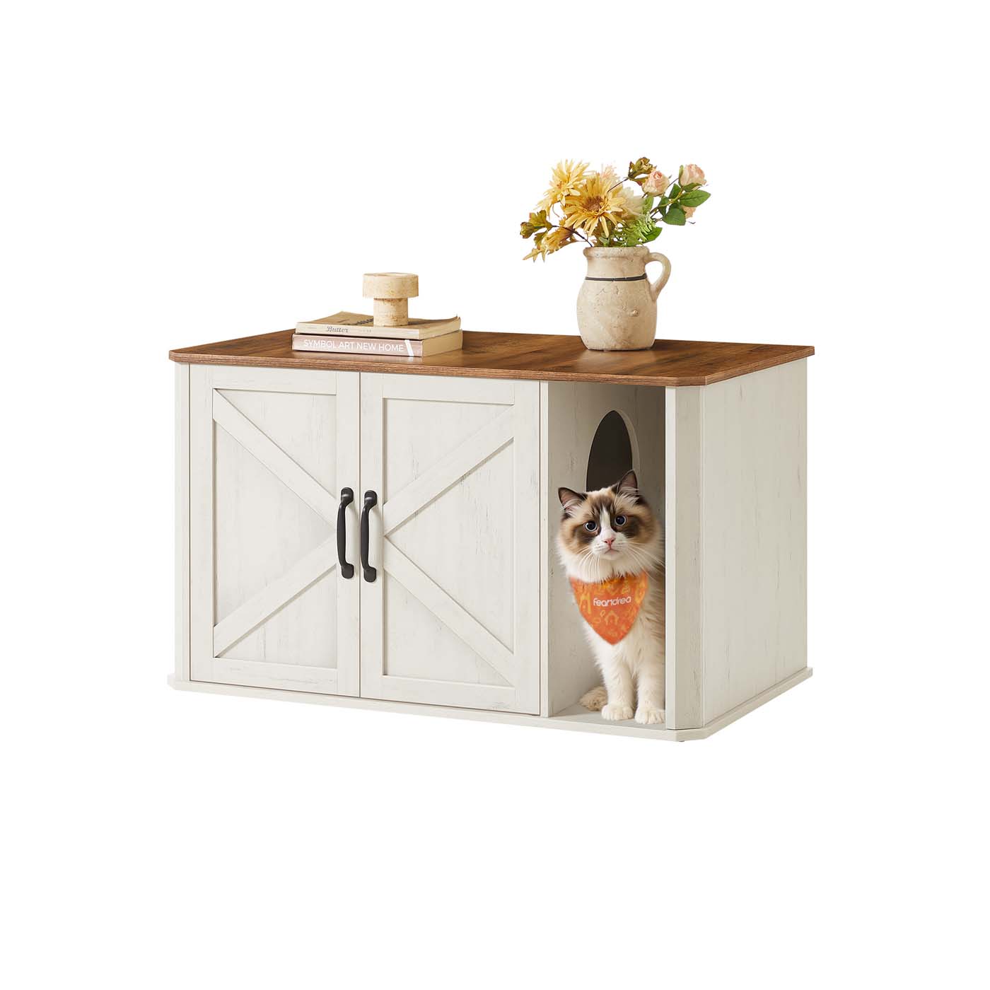 Katzenhaus mit Doppeltüren und Griffe Wolkwit