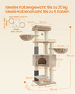 Krabpaal - 160 cm - Zelfverwarmende Deken - Voor Grote Katten - Beige