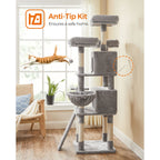 Kratzer nach xxl - 168 cm hoch - hellgrau