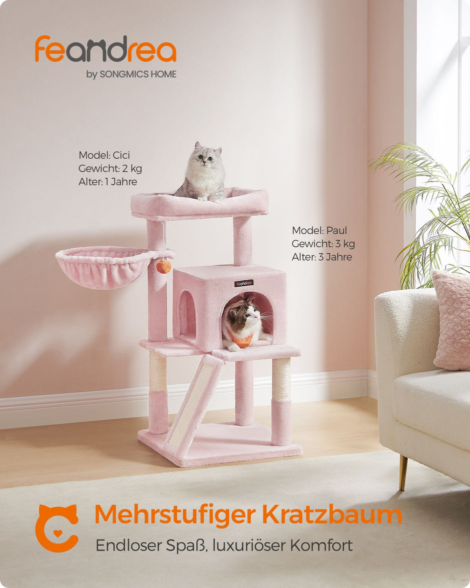 Kratzerpfosten mit großem Plattformpastellrosa