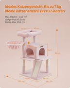 Kratzerpfosten mit großem Plattformpastellrosa