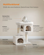 Kratzerpfosten - für große Katzen - bis zu 7 kg - Creme weiß