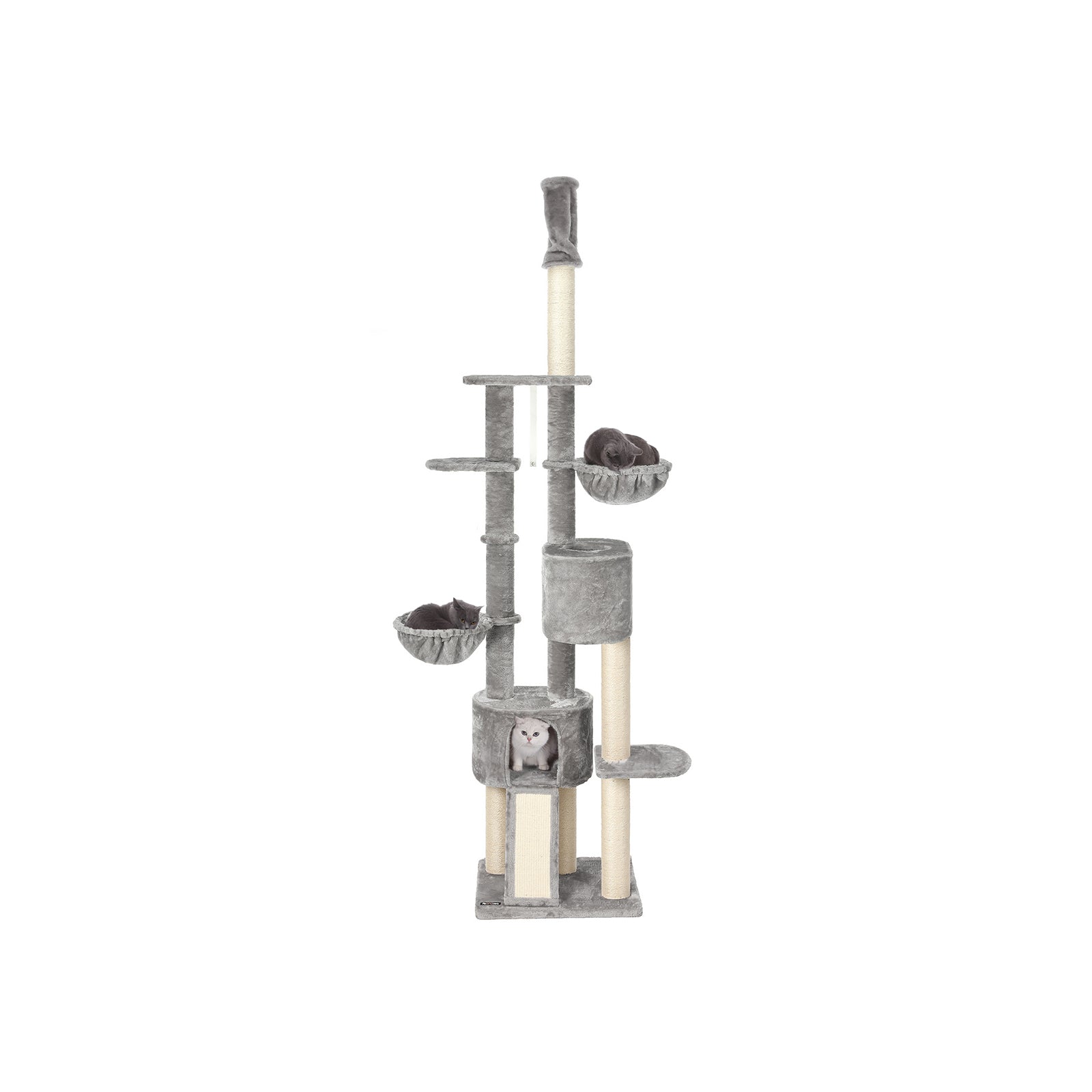 Kratzerpfosten - von Boden zu Decke - hellgrau