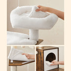 Kratzerpfosten - mit Katzentoilettenschrank - Vintage -Design - Brown