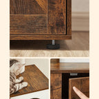 Kratzerpfosten - mit Katzentoilettenschrank - Vintage -Design - Brown