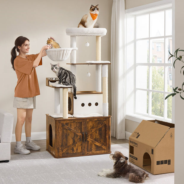 Kratzer nach 170 cm hoch mit Vintage Brown Cat Bakery