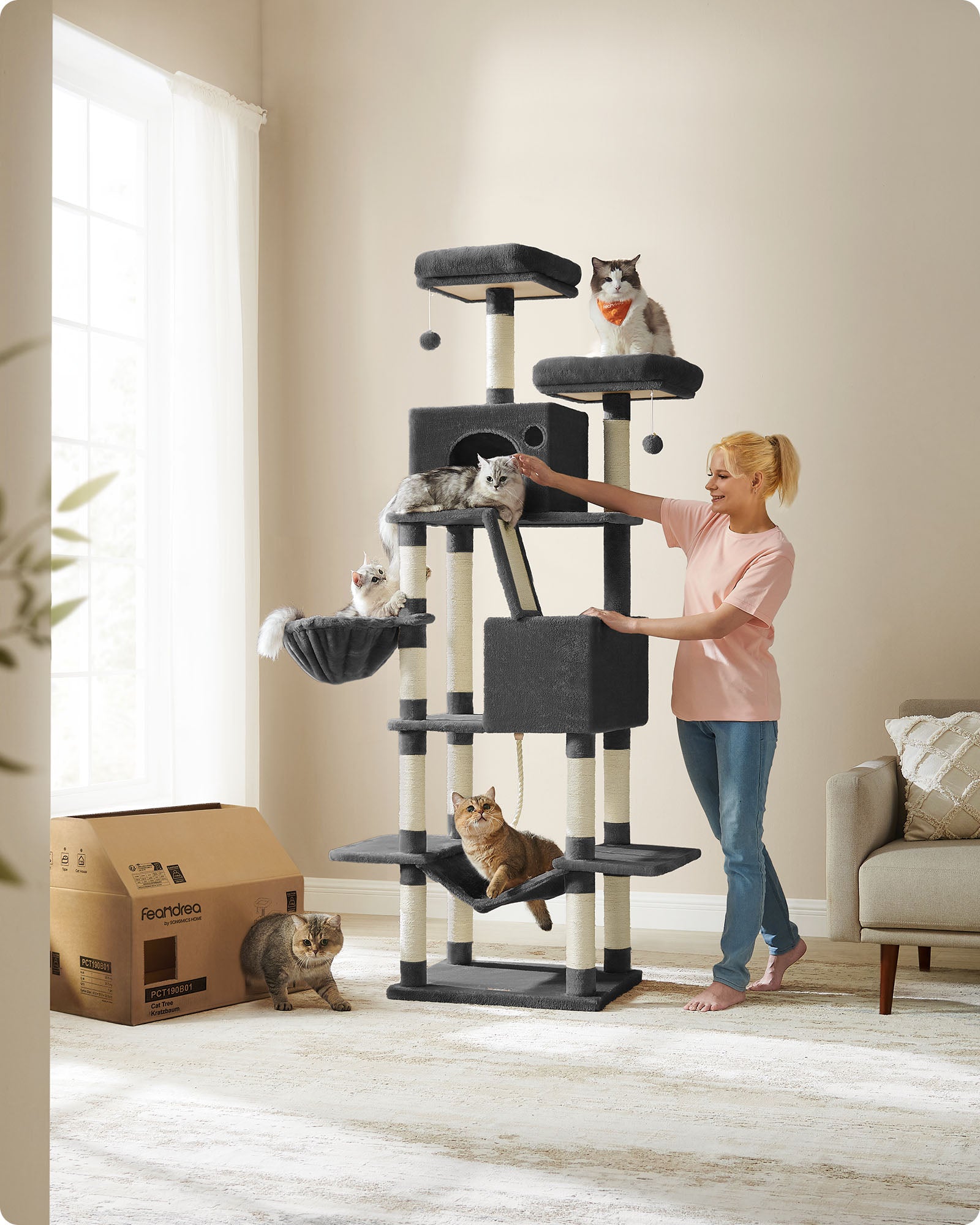 Großer Kratzer nach 206 cm hoher Multi-Level-Ink-Schwarz
