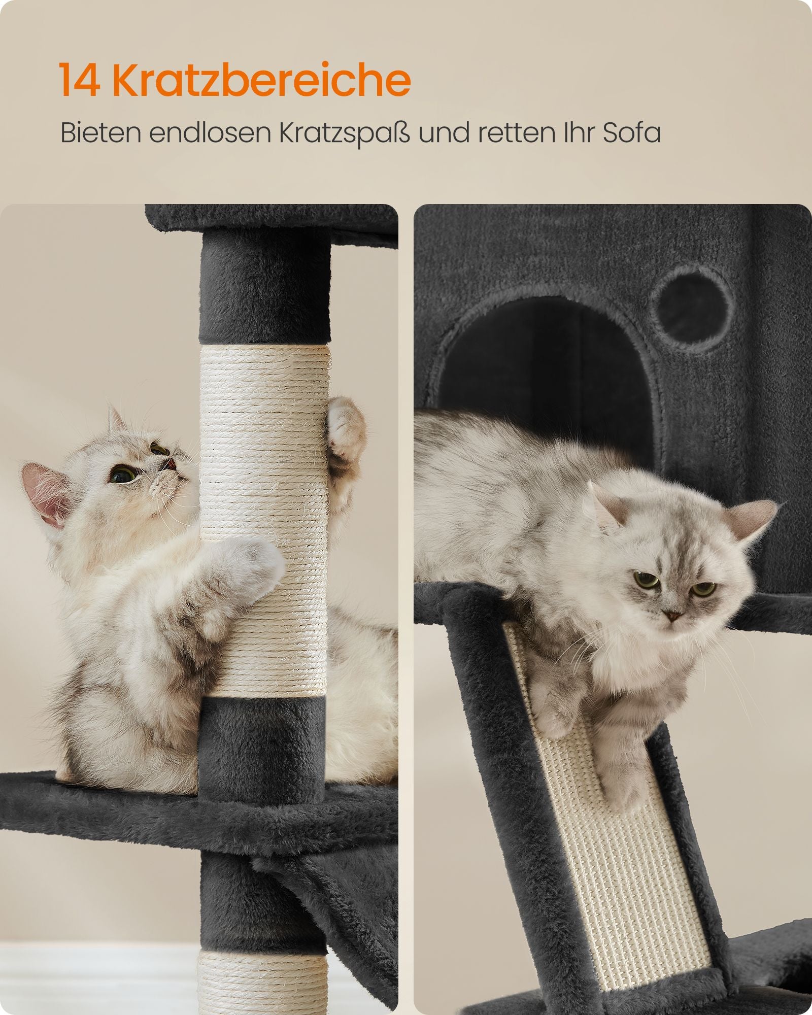 Großer Kratzer nach 206 cm hoher Multi-Level-Ink-Schwarz