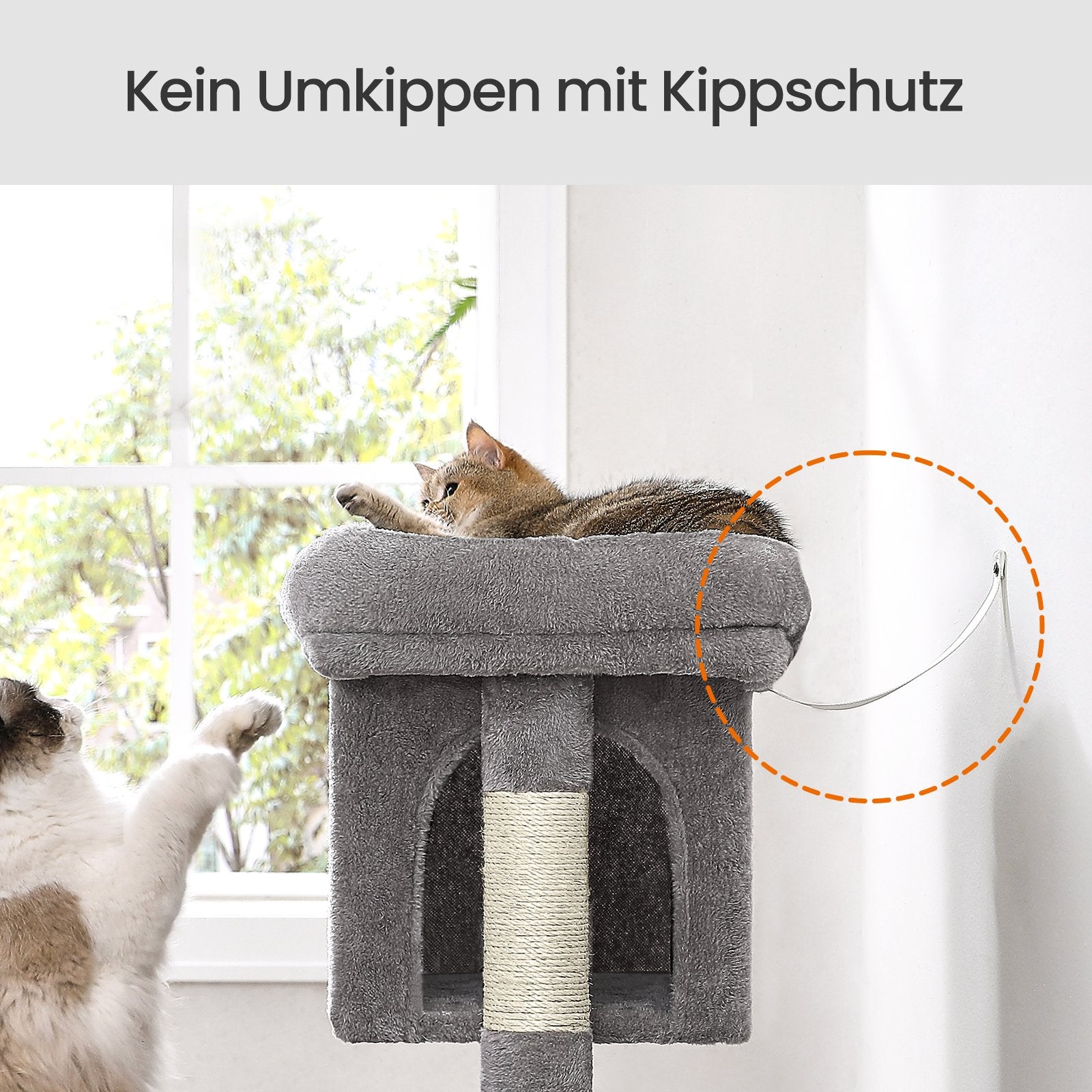74 cm Hochkratzerpfosten, Katzenbaum, große Plattform