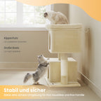 Kratzbaum 101 cm hoch – große Plattform