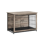 Hundekäfig - Bank - extra stark - Holz/Metallrahmen - braun