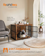 Hundekäfig - Hundeschlafkäfig - Hundekäfig - mit 2 Türen - braun