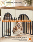 Hondenbench Meubel – 3 Deuren – Ook als Bijzettafel – 68 x 50 x 58 cm – Honingbruin en Vintage Wit