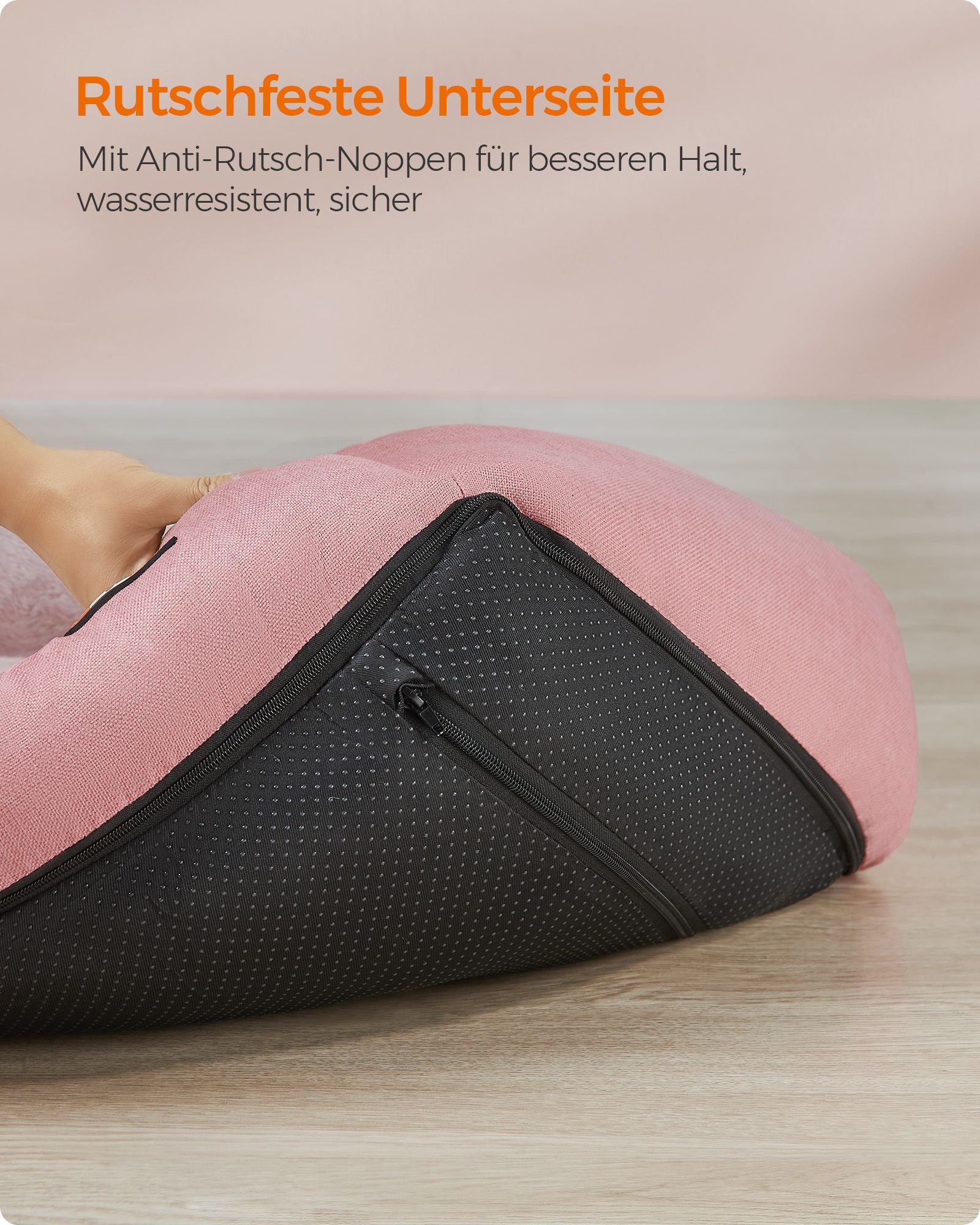 Hundebett - Leinen -Look - für kleine Hunde - Pastellrosa