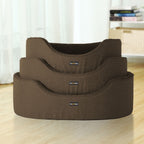 Hundebett - mit hoher Kante - 92 x 72 x 28 cm - braun
