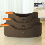 Hundebett - mit hoher Kante - 92 x 72 x 28 cm - braun