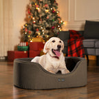 Hundebett - mit hoher Kante - 92 x 72 x 28 cm - braun
