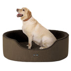 Hundebett - mit hoher Kante - 92 x 72 x 28 cm - braun