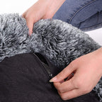 Hundebett - Katzenbett - weicher Korb - 60 cm - grau