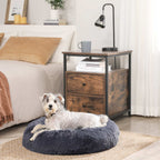Hundebett - Katzenbett - weicher Plüsch - Dunkelgrau