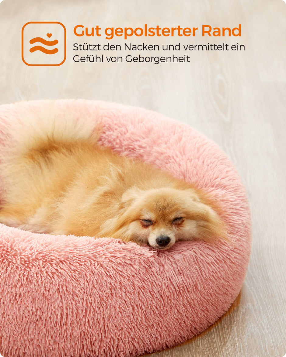 Hundekorb - Stecker Long Plüsch - Pink