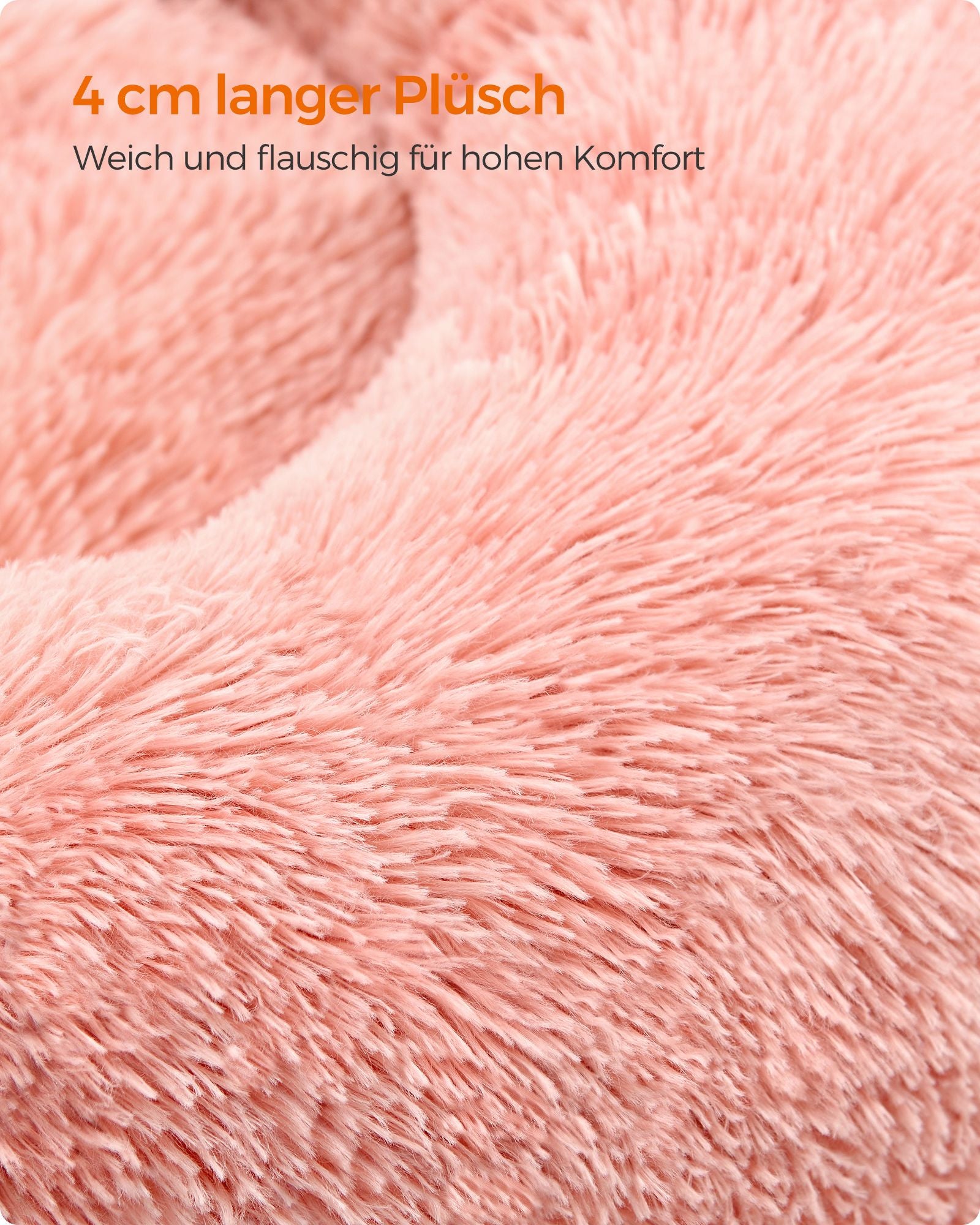 Katzenkorb - Waschbar - langer Plüsch - Pink