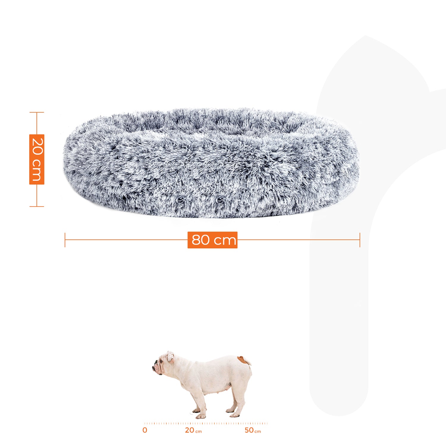 Hundebett - Ø 80 cm - sanft ausgekleidet - Modell 2