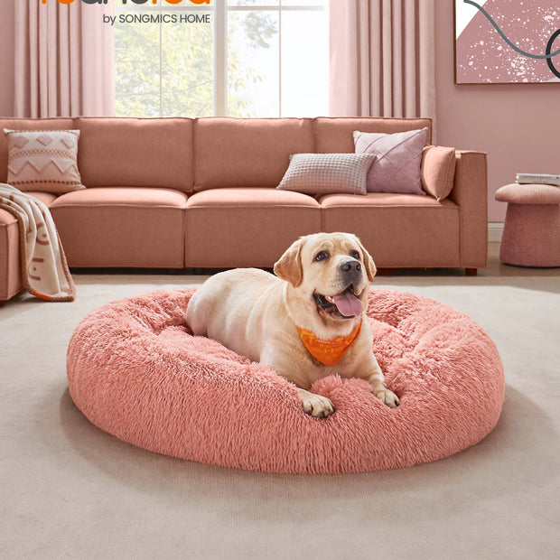Hundkorb - flauschig und waschbar - Ø 120 cm - Pink