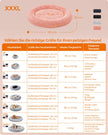 Hundkorb - flauschig und waschbar - Ø 120 cm - Pink