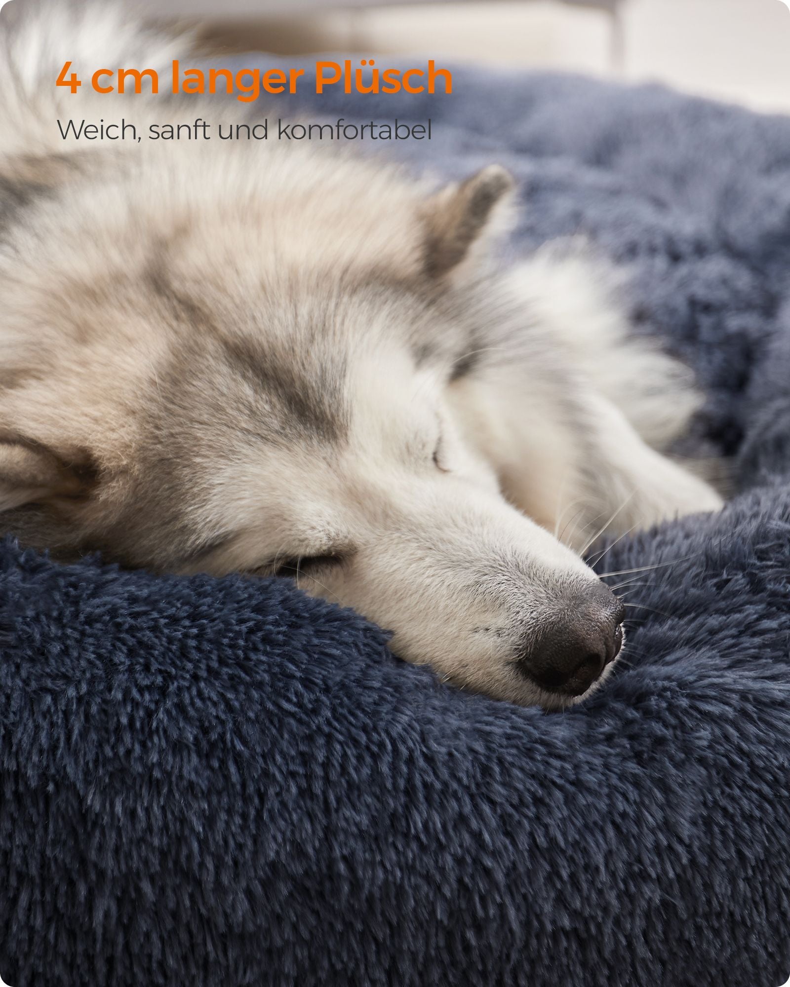 Hundebett - Abnehmbarer mittlerer Teil - Dunkelgrau