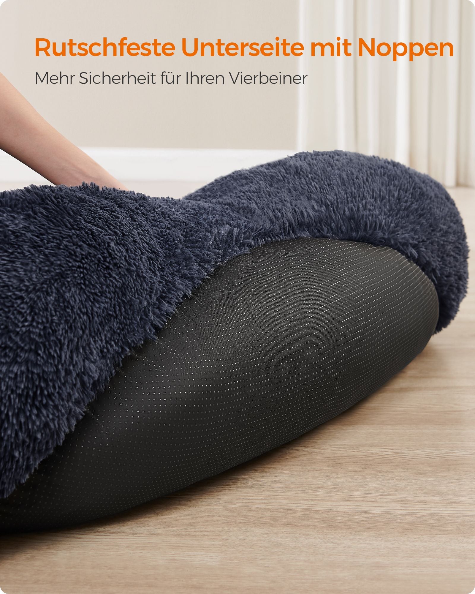 Hundebett - Abnehmbarer mittlerer Teil - Dunkelgrau