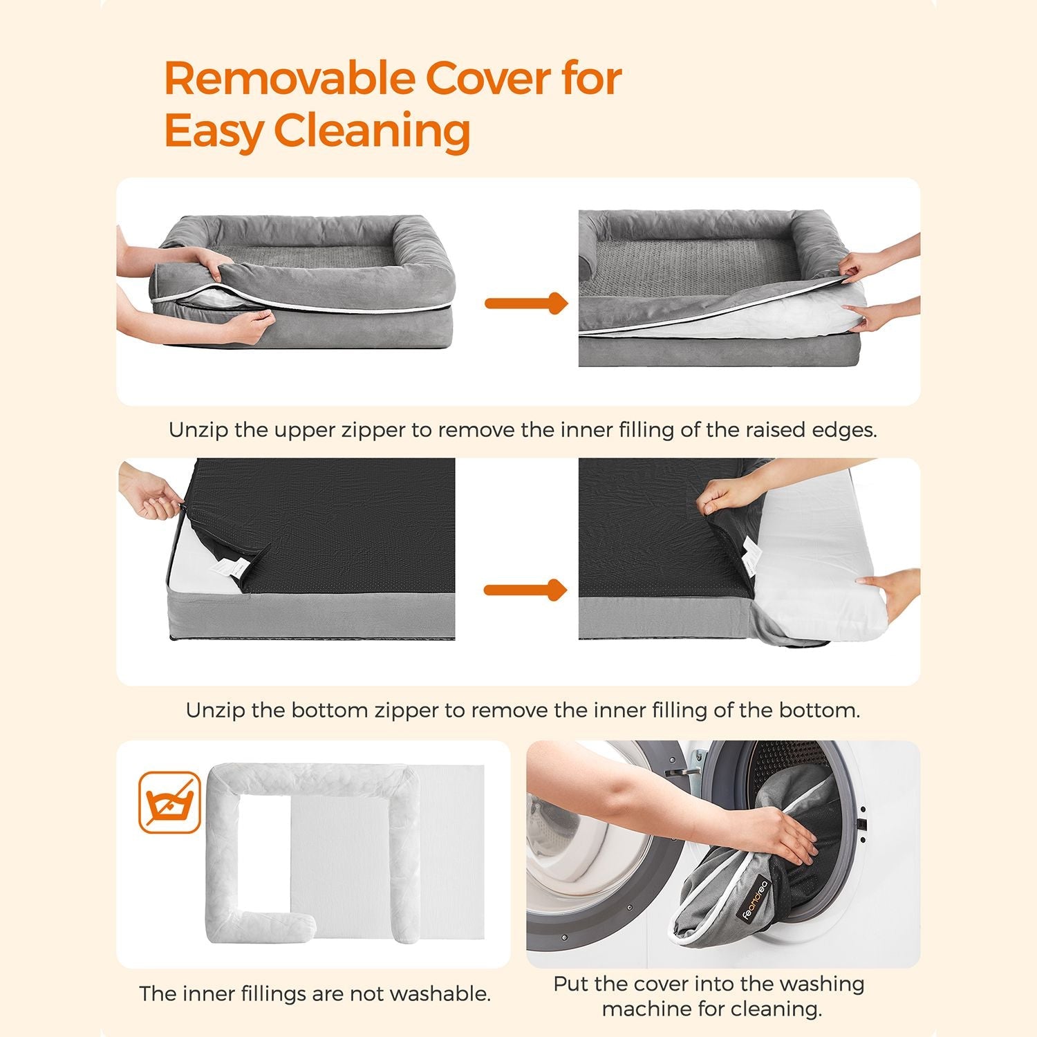 Orthopädischer Hundkorb - 91 x 71 x 25 cm