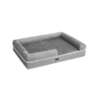 Orthopädisches Hundebett - Hundebett - mit erhöhter Kante - 106 x 80 x 25 cm - Schwarz