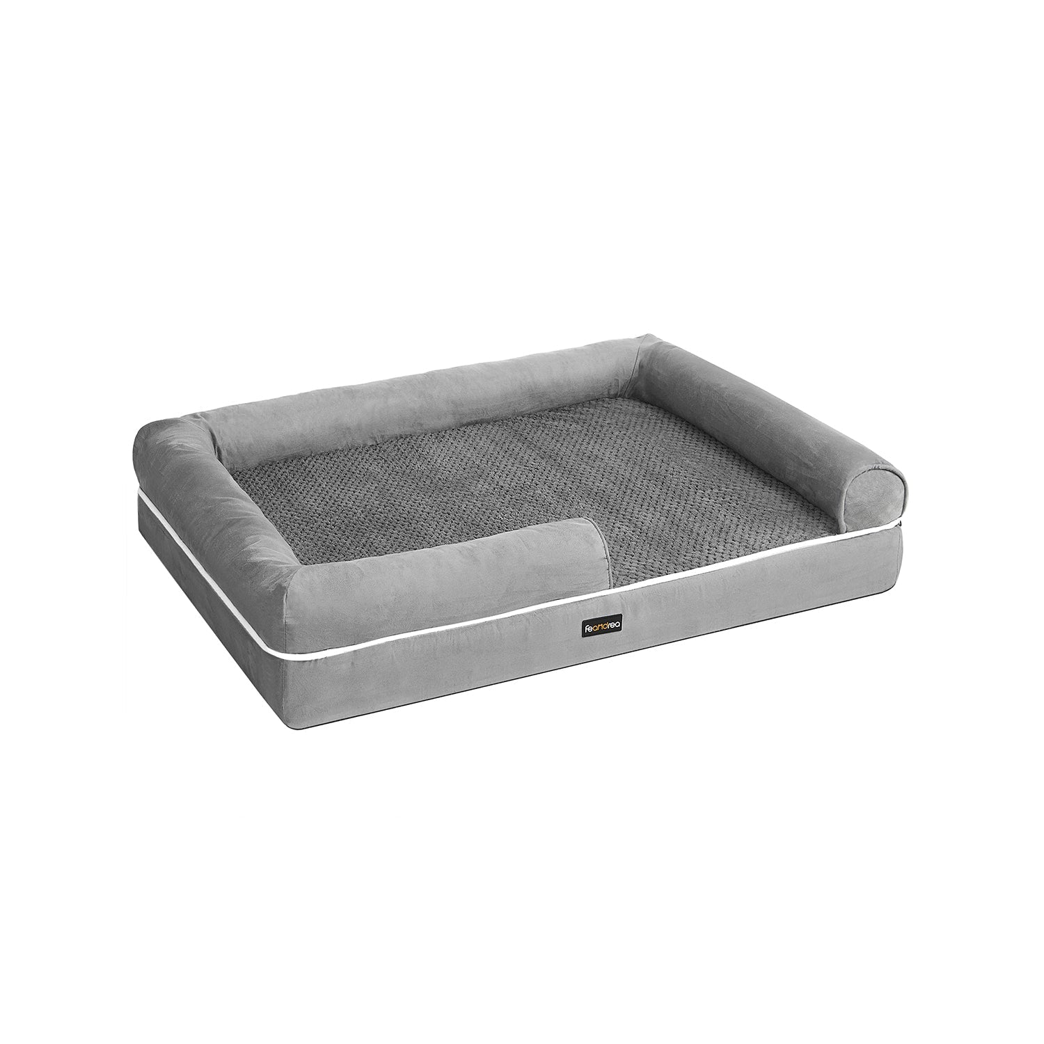 Orthopädisches Hundebett - Hundebett - mit erhöhter Kante - 106 x 80 x 25 cm - Schwarz