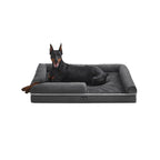 Orthopädisches Hundebett - Hundebett - mit erhöhter Kante - 120 x 85 x 25 cm - schwarz