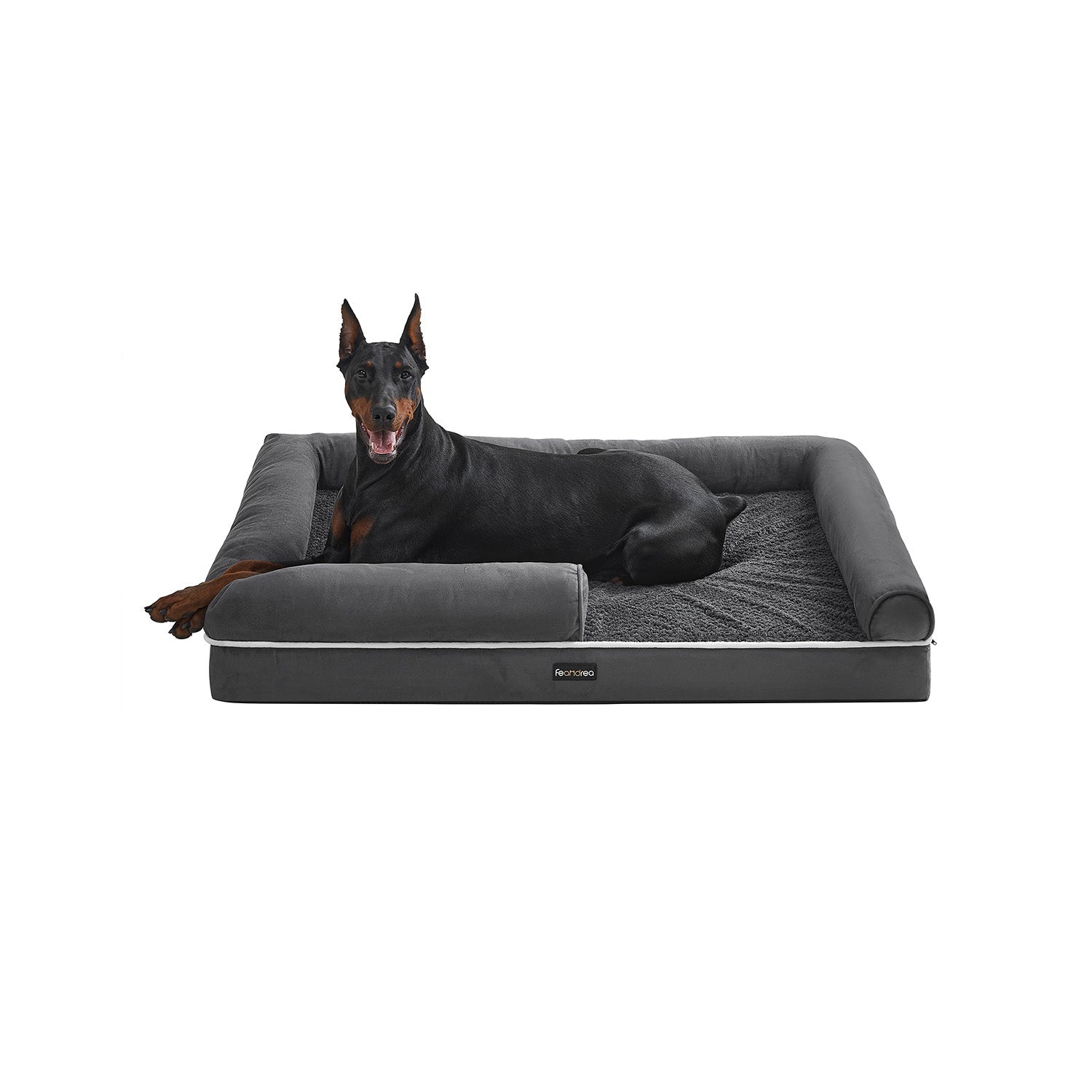 Hundebett - Dogsofa - 120 x 85 x 25 cm - abnehmbare und waschbare Abdeckung - Grau