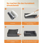 Orthopädisches Hundebett - Hundebett - mit erhöhter Kante - 120 x 85 x 25 cm - schwarz
