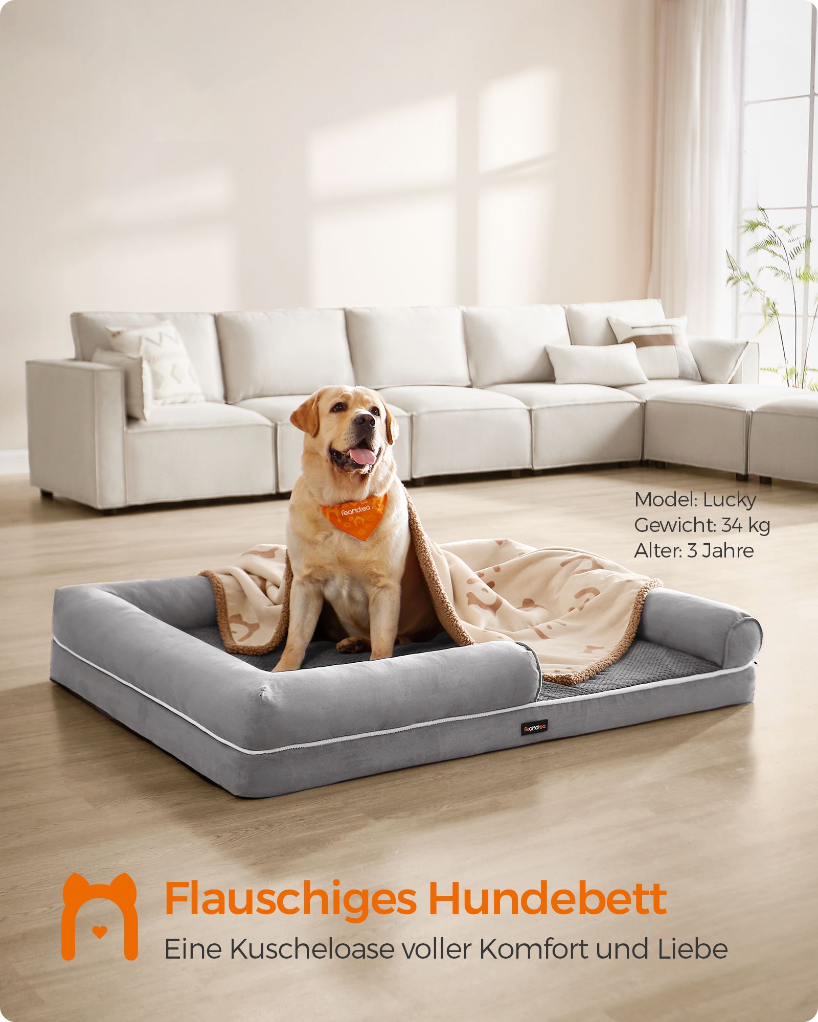 Orthopädisches Hundebett - Hundekissen - weiche Füllung - Dogsofa