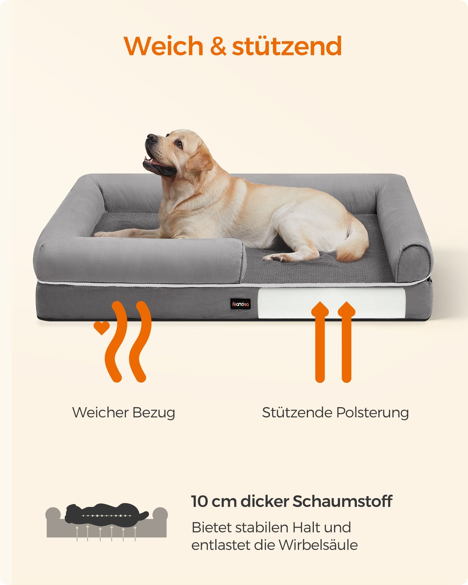 Orthopädisches Hundebett - Hundekissen - weiche Füllung - Dogsofa