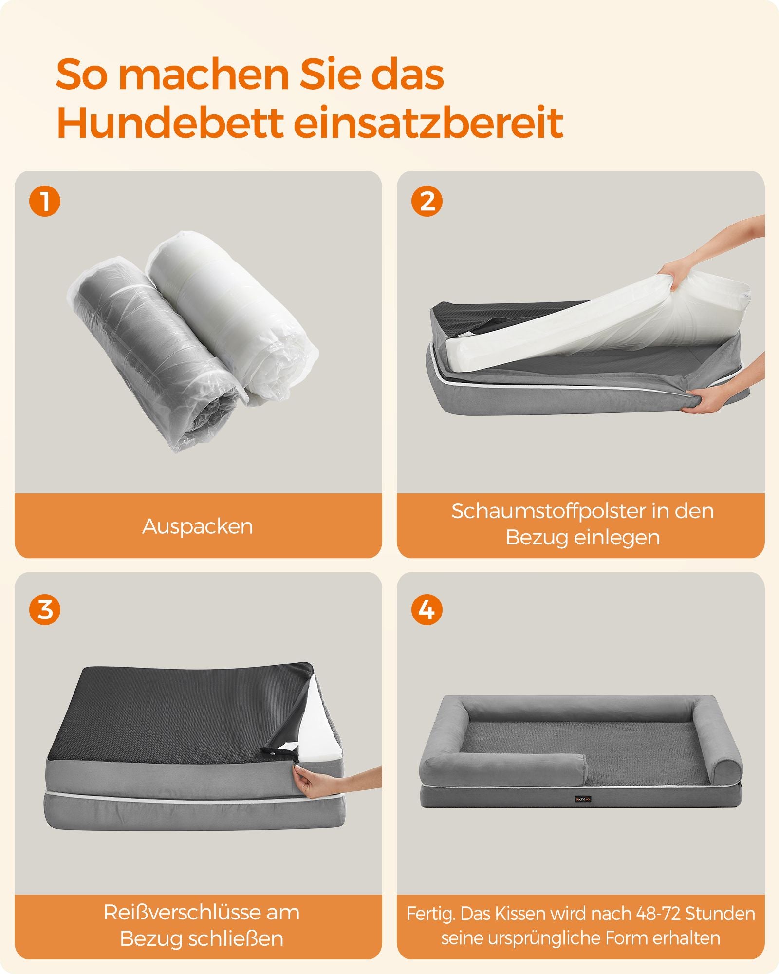 Orthopädisches Hundebett - Hundekissen - weiche Füllung - Dogsofa