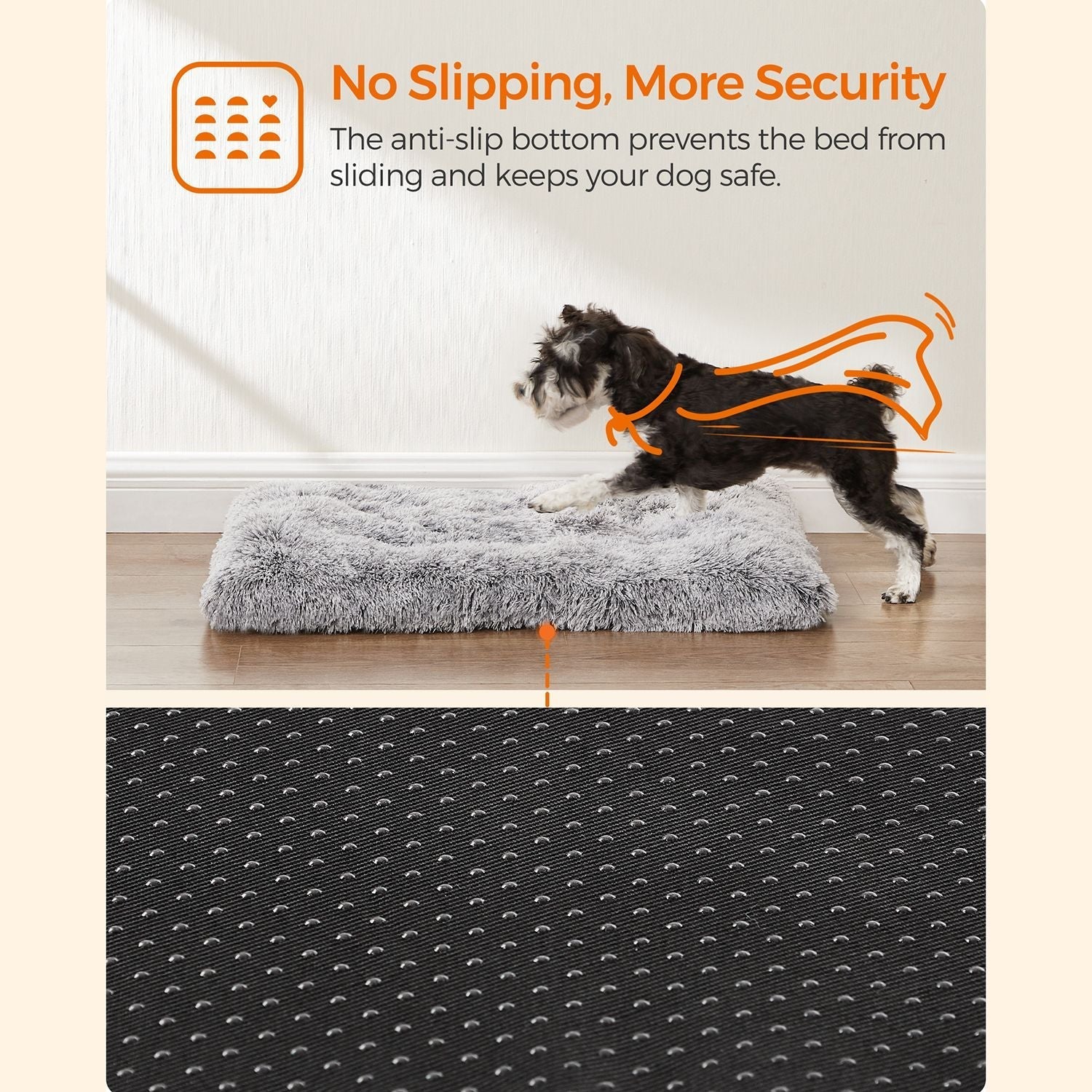 Hundebett - Hundebett - doppelte Hundematte - hellgrau