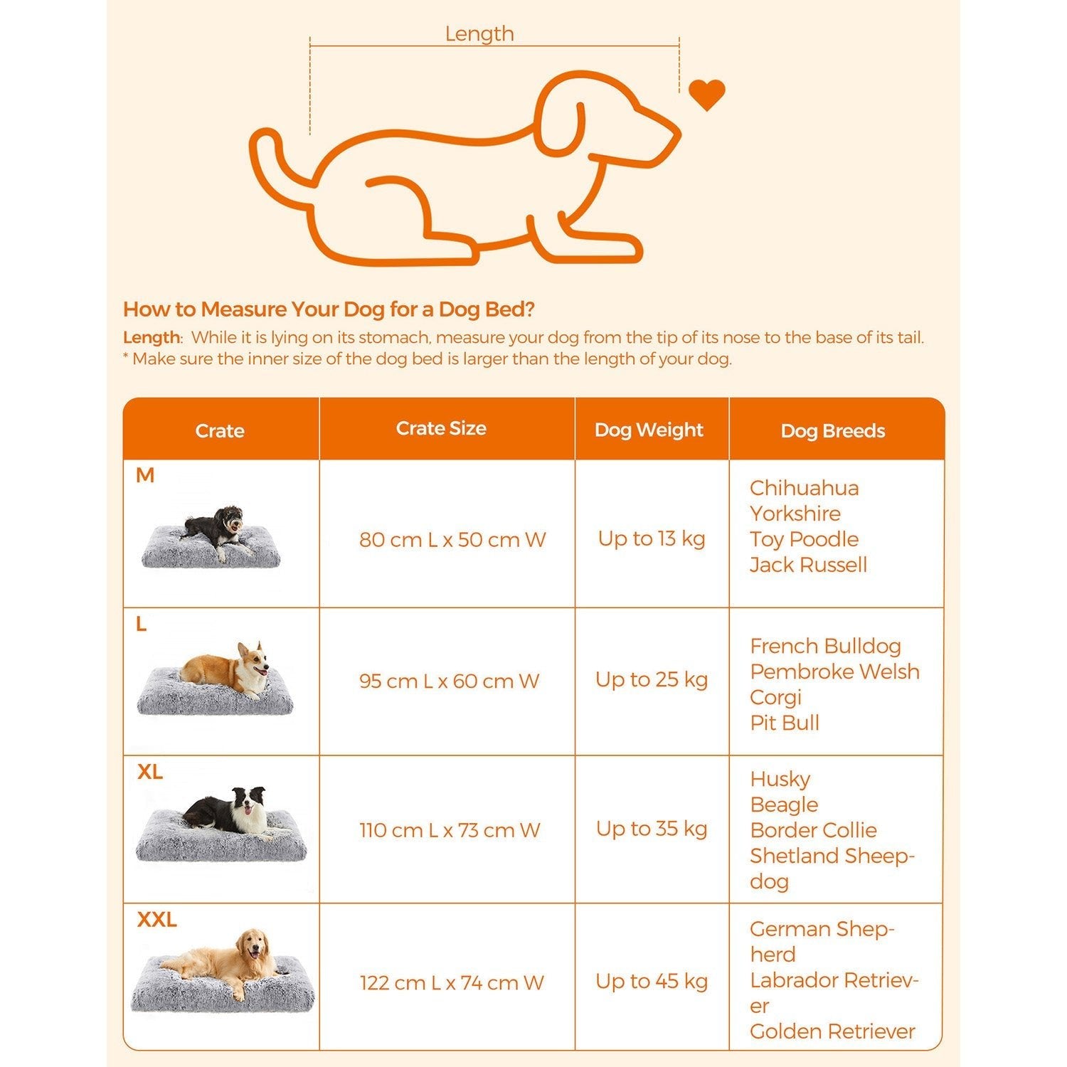 Hundekorb - flauschige Hundematte - hellgrau