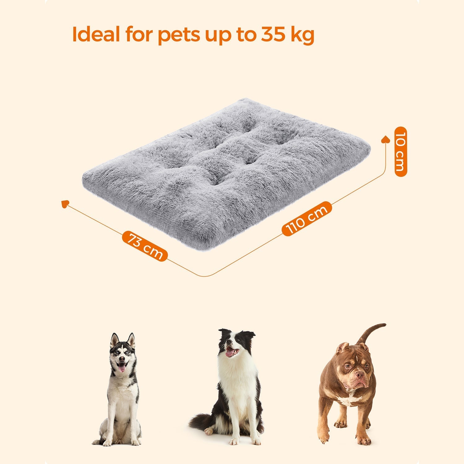 Hundebett - Downy Hundekissen - hellgrau