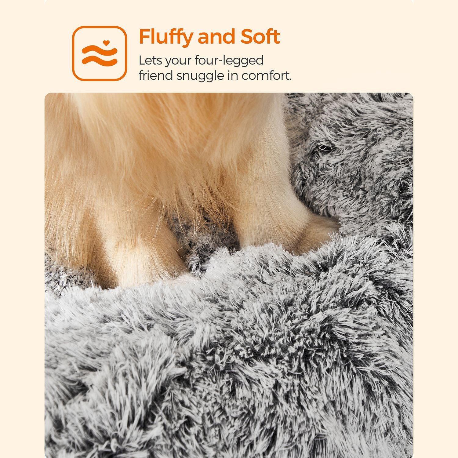 Hundebett - Downy Hundematte - 122 x 74 cm - hellgrau