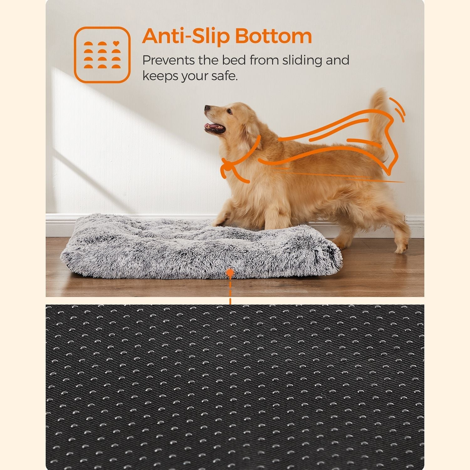 Hundebett - Downy Hundematte - 122 x 74 cm - hellgrau