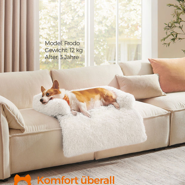 Hundekorb - warm und gemütlich - 95 × 85 × 16 cm - Wolkwit