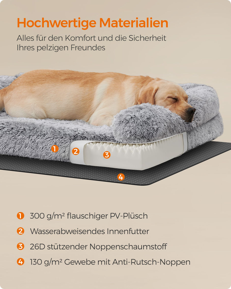 Hundepolstergröße xxl abnehmbar und waschbar Ombré Grey