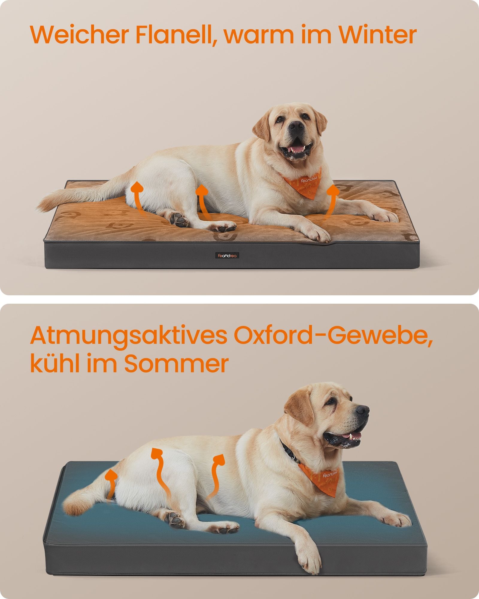 Orthopädisches Hundebett 120 x 74 x 10 cm Größe xxl